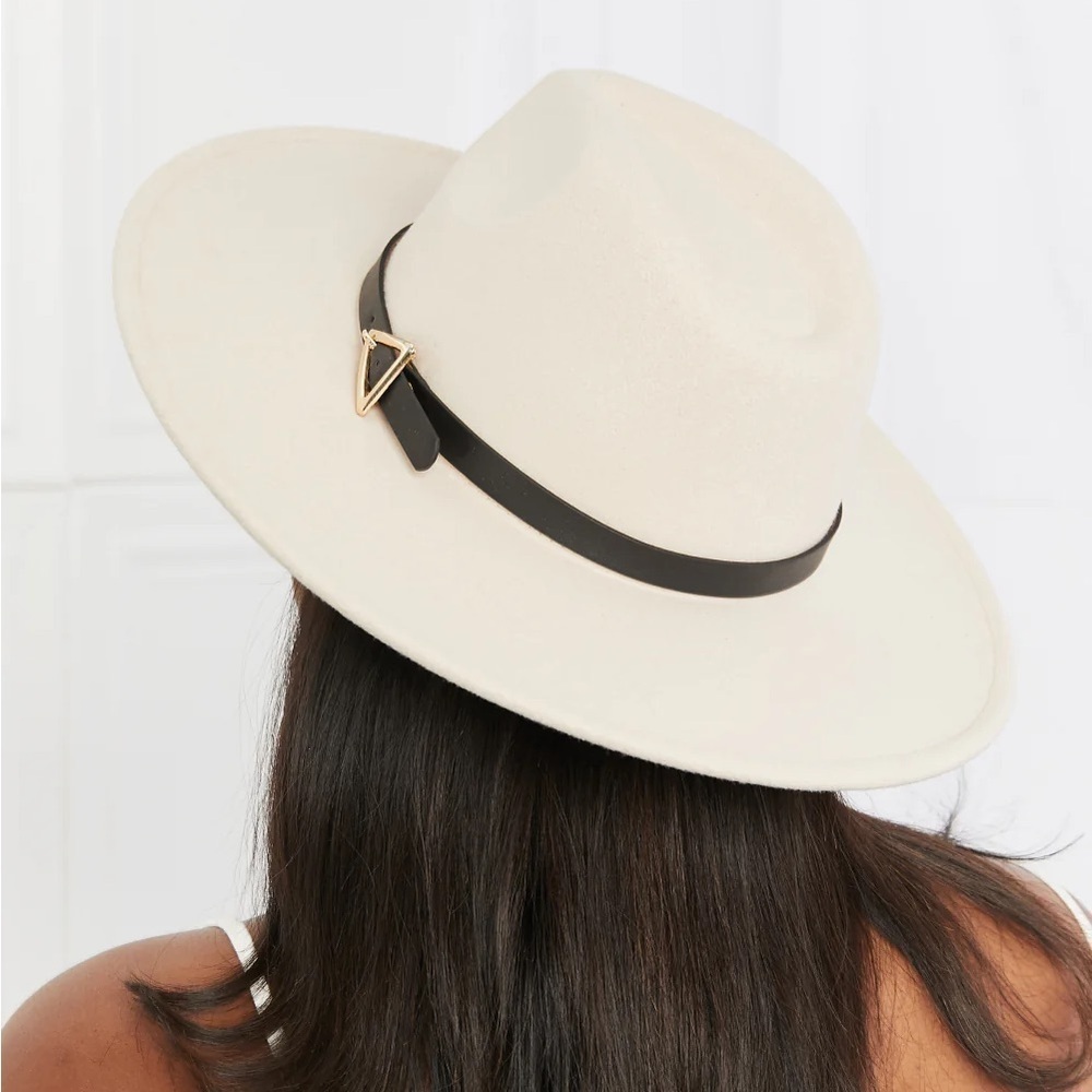 Ivory Triangle Buckle Fedora